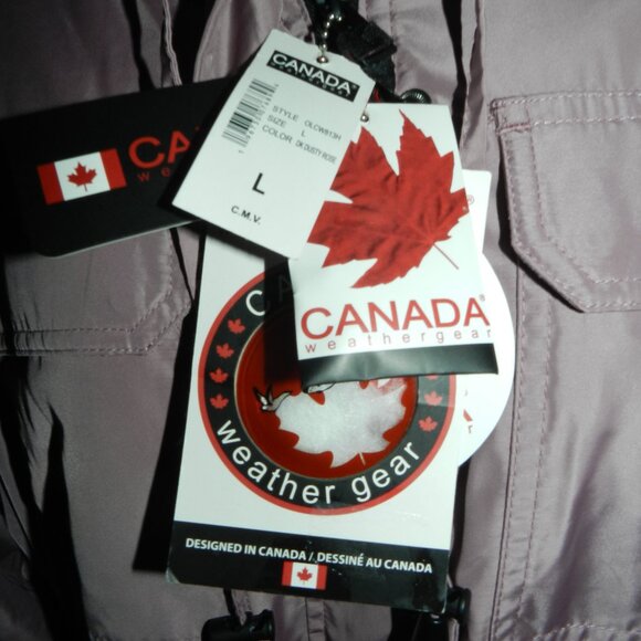 Canada Weather Gear Fur Lined Hooded Parka Jacket Burgundy - Picture 6 of 16